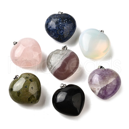 Natural & Synthetic Mixed Gemstone Pendants G-C188-03-1