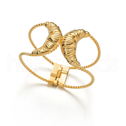 304 Stainless Steel Hinged Bangles for Women BJEW-Z109-02G-01-1