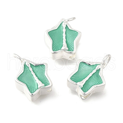 Brass Enamel Charms KK-U072-10S-1