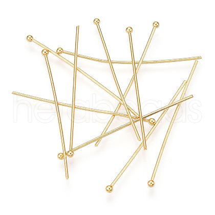 Brass Ball Head Pins KK-G331-10-0.8x40-1