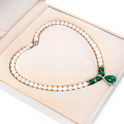 Natural Freshwater Pearl Beaded Necklaces for Women WGE4EAE-28-1
