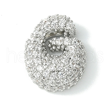 Rack Plating Brass Clear Cubic Zirconia Pendants KK-S378-01P-G-1