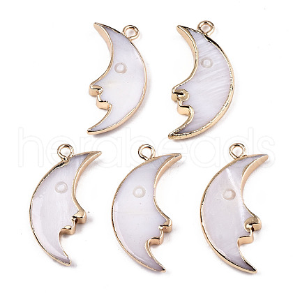 Natural Freshwater Shell Pendants SHEL-N026-136-1