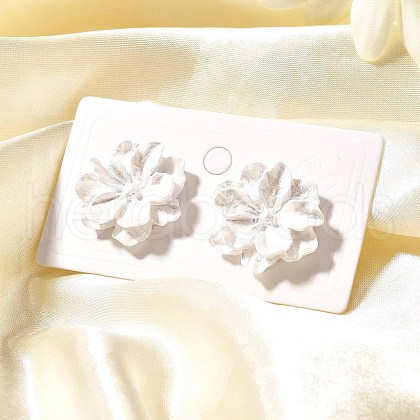 Alloy & 925 Sterling Silver & Acrylic Stud Earrings EJEW-Q013-09A-1