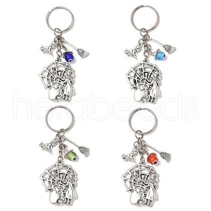 Alloy Lampwork Pendant Keychains KEYC-JKC01276-1