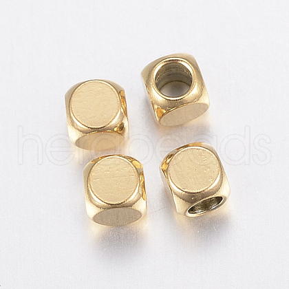 Ion Plating(IP) 304 Stainless Steel Beads X-STAS-F135-07G-3x3mm-1