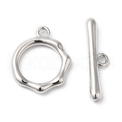 Brass Toggle Clasps KK-P234-85P-1