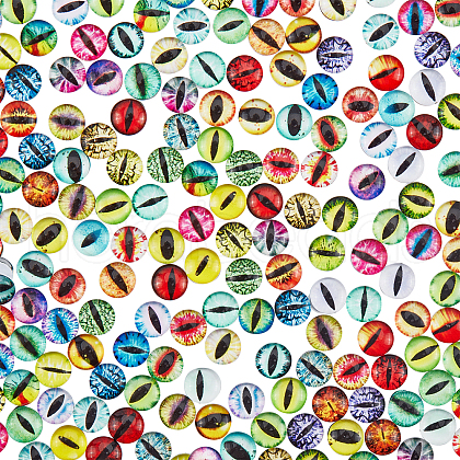 Flat Back Glass Cabochons GGLA-PH0001-01A-02-1