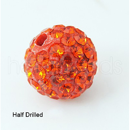Polymer Clay Rhinestone Beads RB-H258-HD10mm-236-1