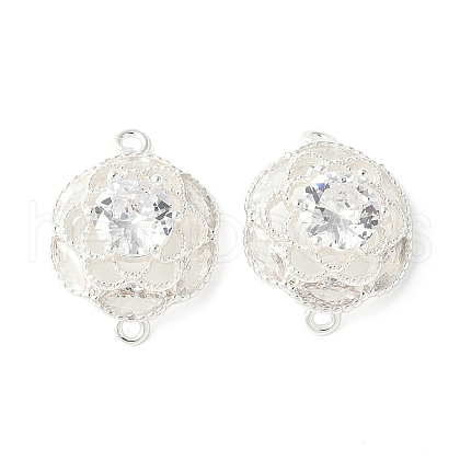 Flower Brass Connector Charms KK-A253-04S-1