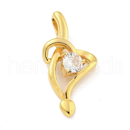 Ion Plating(IP) 304 Stainless Steel Cubic Zirconia Pendants STAS-C102-03G-1