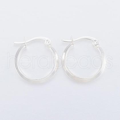 304 Stainless Steel Hoop Earrings EJEW-H327-24-1