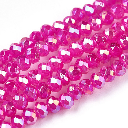 Baking Painted Glass Beads Strands DGLA-A034-J2mm-B11-1