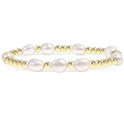Temperament Magnet Gold Elastic Bracelet Baroque Imitation Pearl Multi layered Layered Bracelet Small and Popular Bracelet BK8855-6-1