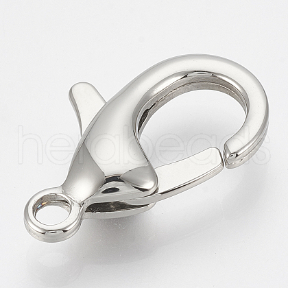 Tarnish Resistant 304 Stainless Steel Lobster Claw Clasps STAS-T033-26B-1