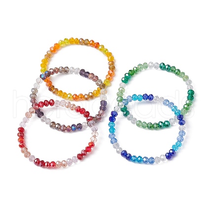 Glass Beaded Stretch Bracelets for Women BJEW-JB09675-1