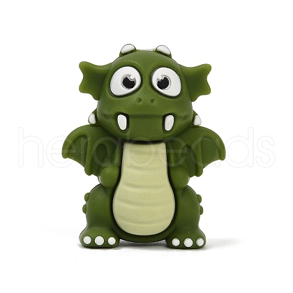 Dinosaur Food Grade Silicone Focal Beads SIL-A009-01B-1