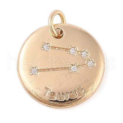 Brass with Clear Cubic Zirconia Pendants KK-N256-24B-G-1