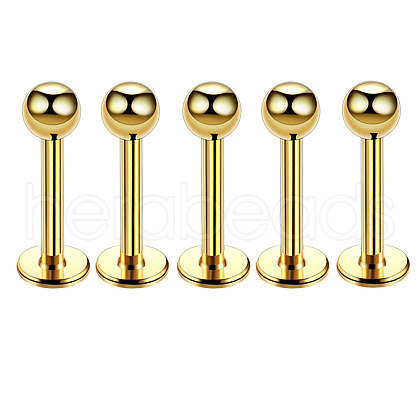 304 Stainless Steel Round Internally Threaded Labrets for Women Men WG9B6EB-08-1