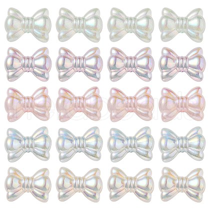 UV Plating Luminous Transparent Acrylic Beads OACR-P010-08-1