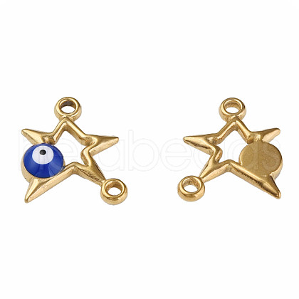 304 Stainless Steel Enamel Connector Charms STAS-N087-62-03G-1