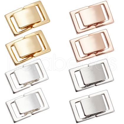 SUNNYCLUE 8 Sets 4 Colors  Brass Fold Over Clasps KK-SC0005-45B-1
