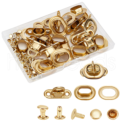 WADORN 10 Sets Brass Purse Twist Lock FIND-WR0009-82G-1