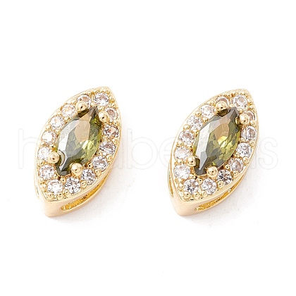 Rack Plating Brass Micro Pave Cubic Zirconia Beads KK-D073-02G-02-NR-1