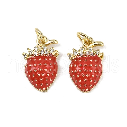 Brass Micro Pave Cubic Zirconia Pendants KK-H072-01G-1