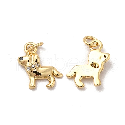 Brass Micro Pave Cubic Zirconia Pendants KK-E068-VB789-2-1