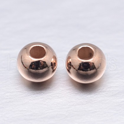 Round 925 Sterling Silver Spacer Beads STER-M103-04-4mm-RG-1