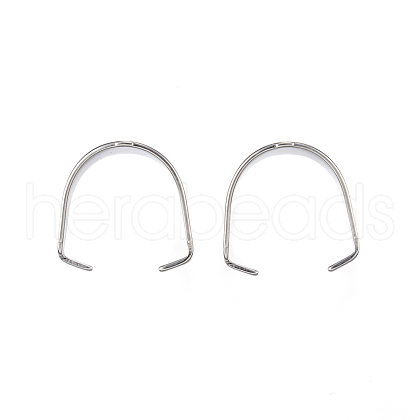 Tarnish Resistant 304 Stainless Steel Snap on Bails X-STAS-D448-081P-1