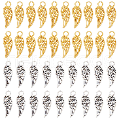 SUNNYCLUE 200Pcs 2 Colors Tibetan Style Alloy Pendants TIBEP-SC0002-68-1