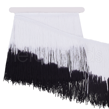 Fingerinspire 2M Two Tone Polyester Tassel Ribbon OCOR-FG0002-37C-1
