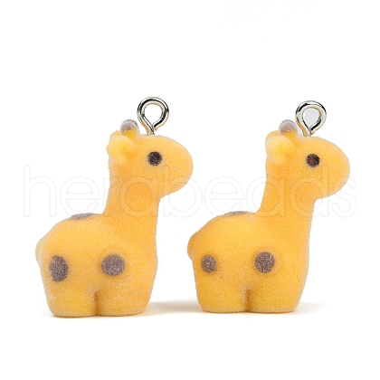 Flocky Resin Pendants FIND-A052-05A-1