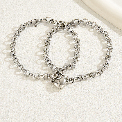 Fashionable European and American minimalist magnetic couple bracelet design magnetic stone. VR2280-1