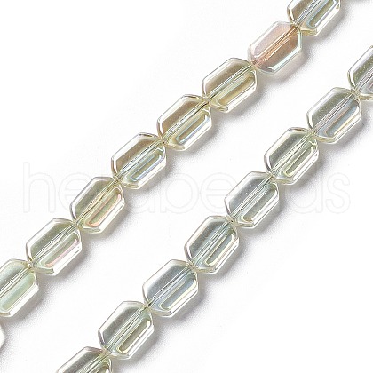 Electroplate Glass Beads Strands EGLA-L042-HR03-1