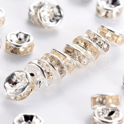 Brass Rhinestone Spacer Beads RSB036-B01-1