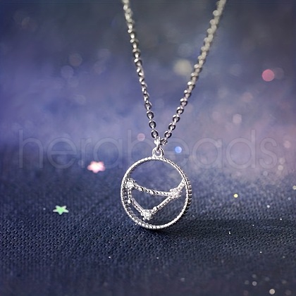 Alloy Crystal Rhinestone Ring with Constellation Pendant Necklaces FS-WG797BF-12-1