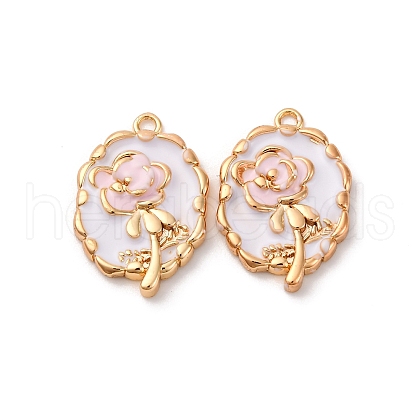 Brass Enamel Pendants KK-Z112-18G-01-1