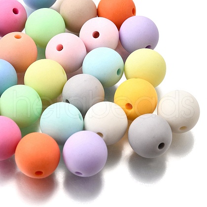 Frosted Opaque Acrylic Beads OACR-S071-03C-1