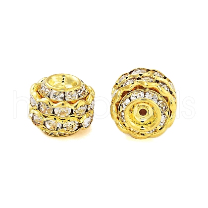 Rack Plating Brass Crystal Rhinestone Beads KK-S379-28G-1