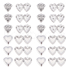 DICOSMETIC 20Pcs 2 Style 304 Stainless Steel Diffuser Locket Pendants STAS-DC0007-58-1