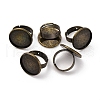 Brass Adjustable Ring Blank Base Cabochon Setting Components X-KK-O003-05AB-NF-5