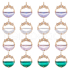 AHADERMAKER 16Pcs 4 Colors Glass Pendants GLAA-GA0001-32-1
