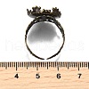 Antique Bronze Brass Filigree Ring Components X-KK-E477-AB-NF-4