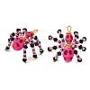 Halloween Theme Dyed Synthetic Turquoise & Glass Seed Beads Pendants PALLOY-MZ00774-01-1