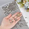 GOMAKERER 96Pcs 8 Style Tibetan Style Alloy European Beads MPDL-GO0001-01-RS-3