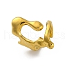 Irregular 304 Stainless Steel Open Cuff Rings for Women RJEW-M019-05G-2
