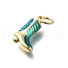 Brass Enamel Pendants KK-K400-50G-03B-2